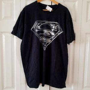 Superman Black Short Sleeve 100% Cotton T Shirt Size 2XL
